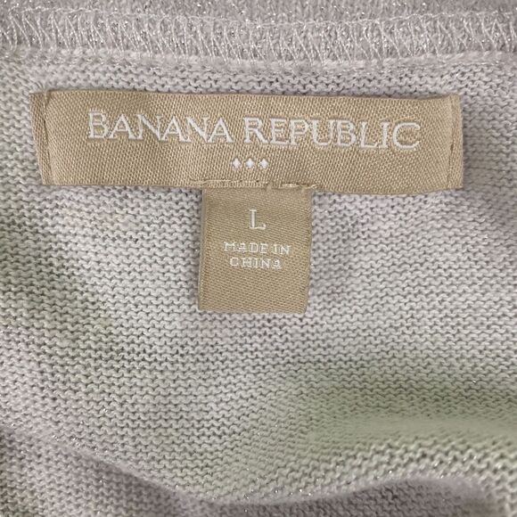 Banana Republic Factory Linen Metallic Long Sleeve Top - Picture 3 of 8